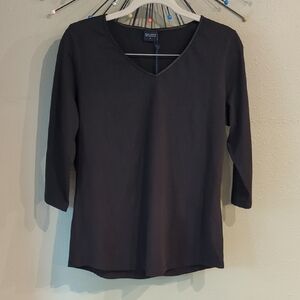 Black Wild South Qtr Sleeve Supima Cotton Size 12 Black Designed In New Zealand
